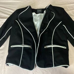 Black and white blazer